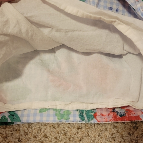 Janie And Jack Floral Gingham Dress Girl's Size 5 Lined Summer Party Swing Blue - Picture 5 of 5